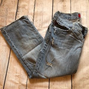 Hollister Distressed Cropped Denim